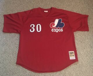 Mlb Mitchell And Ness Montreal Expos Tim Raines Red Bp Jersey Size 56 3xl