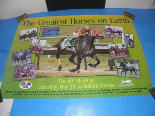 Ntra 60th Masscap Suffolk Downs Champions Horse Race Poster 20 X 28