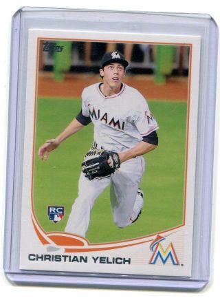 2013 Topps Update Christian Yelich Rc Rookie Us290 Brewers