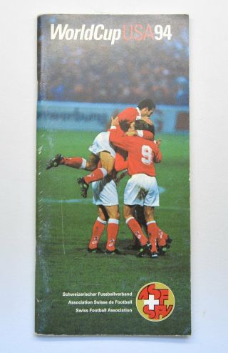 1994 Fifa World Cup Usa Swiss Football Programme Guide