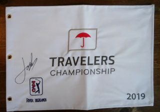 2019 Travelers Championship - Jordan Spieth Signed Course Pin Flag 1