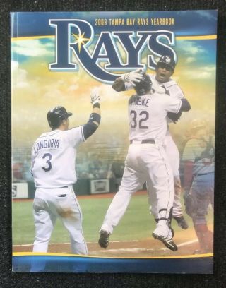 2008 Tampa Bay Rays Yearbook Program - - Cliff Floyd Autographed