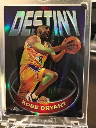 Kobe Bryant 1997 - 98 Topps Chrome Destiny Refractor D5 Los Angeles Lakers