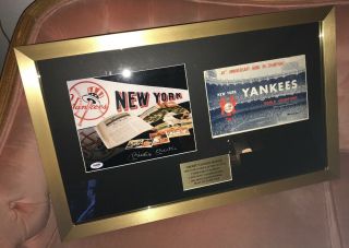 Mickey Mantle York Yankees Signed 26x16 Framed Photo Psa Dna Baseball Hof