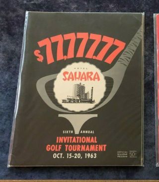 2 - 1963,  1965 ANNUAL HOTEL SAHARA INVITATIONAL GOLF PROGRAMS LAS VEGAS NV 2