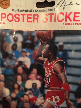 Michael Jordan Early 90s Poster Stickers
