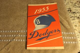 1955 Brooklyn Dodgers Baseball Scorecard Program V.  St.  Louis Cardinals (scored)