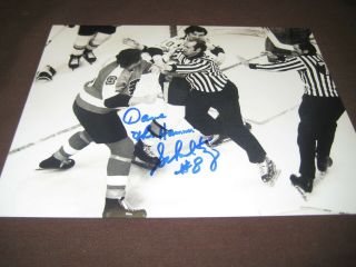 Philadelphia Flyers Legend Dave " The Hammer " Schultz Autographed 8x10 Photo