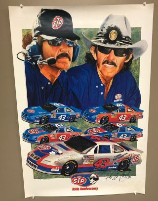 Ron Crawford " Richard Petty Stp 25th Anniversary " Poster Signed 2292/25,  000