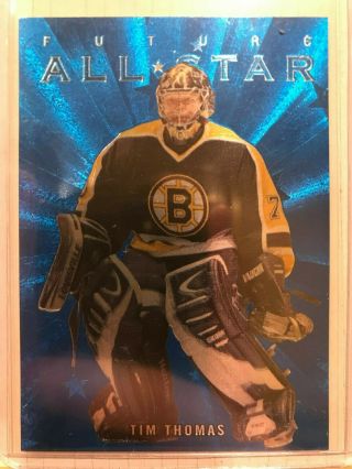Tim Thomas 2003 In The Game Itg Be A Player Future All Star Blue /100 Bruin H194