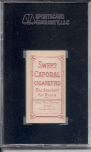 1909 - 11 T206 Bill Bergen Batting Sweet Caporal 350 /30 SGC 60 EX 2