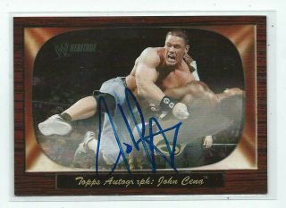John Cena Signed 2005 Topps Wwe Heritage Authentic Autograph Card