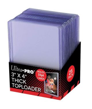 25 Ultra Pro 55pt 3x4 Toploaders Top Loaders Thick Toploader
