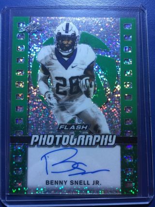 Benny Snell Jr.  2019 Leaf Flash Green Parallel Photography Auto D 14/20