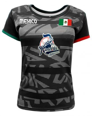 Women Jersey Mexico Rieleros De Aguascalientes 100 Polyester Black/grey