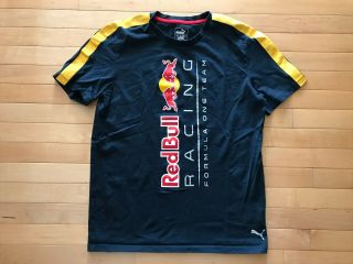 Puma Red Bull Formula One Racing Team T - Shirt Navy Blue Sz M Euc