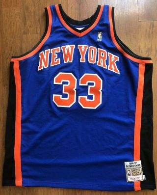 Mitchell & Ness 1996 - 97 Patrick Ewing York Knicks Road Jersey Men’s 3xl (56)