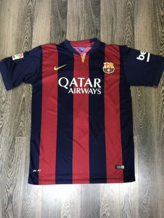 2014 - 2015 Nike FC Barcelona Lionel Messi Home Jersey Shirt Maglia Kit Argentina 2
