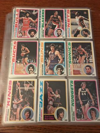 1978 - 79 Topps Nba Complete Card Set 1 - 132 Ft.  Maravich,  Kareem,  Dr J