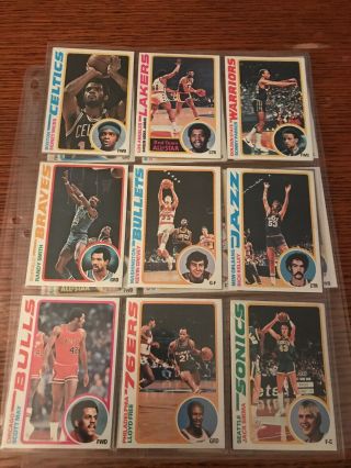 1978 - 79 Topps NBA Complete Card Set 1 - 132 Ft.  Maravich,  Kareem,  Dr J 2