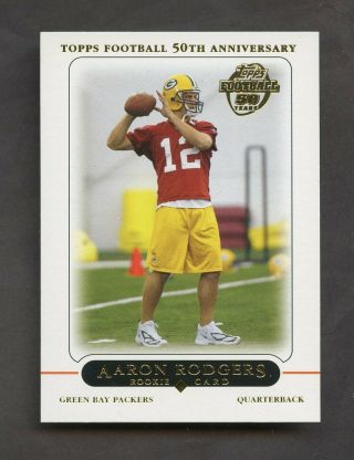 2005 Topps 431 Aaron Rodgers Green Bay Packers Rc Rookie