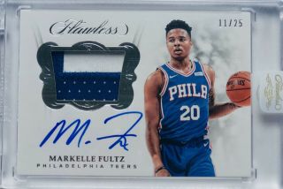 Markelle Fultz 2017 - 18 Flawless Encased Rc Rpa Rookie Patch Auto 11/25 Magic