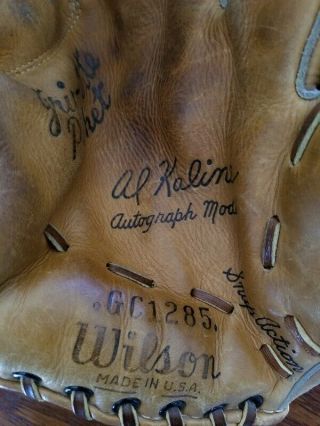 Al Kaline Wilson Usa Made Major League Model Baseball Glove