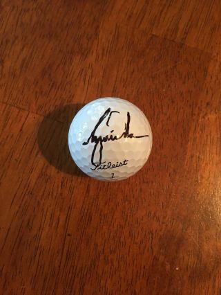 Tiger Woods Autographed Golf Ball Signed Masters Champion W/coa Titleist Pro V1