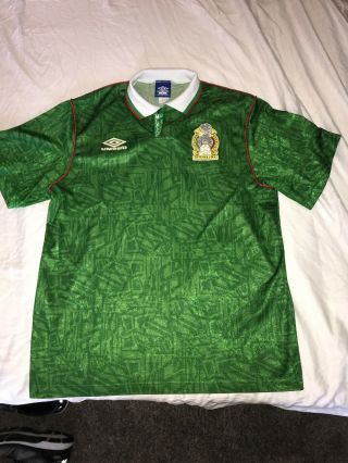 1994 Mexico World Cup Soccer Football Jersey Shirt Camiseta Home Umbro