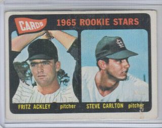1965 Topps 477 Steve Carlton Rc St.  Louis Cardinals / Philadelphia Phillies Vg,