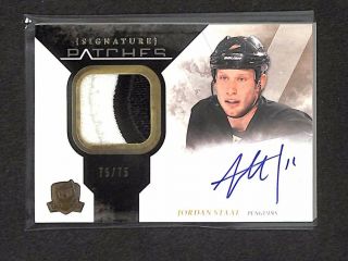 2010 - 11 Upper Deck The Cup Signature Patch Auto Sp - St Jordan Staal No 75 Of 75