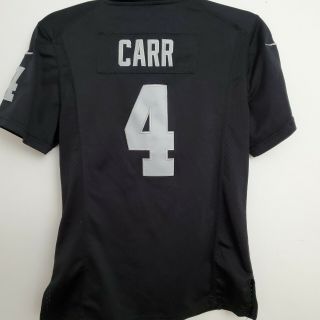 OAKLAND RAIDERS Derek Carr 4 Nike On Field Stitched Jersey Size Medium M YOUTH 3