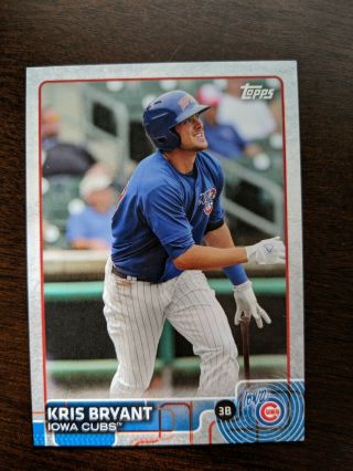 2015 Topps Pro Debut Kris Bryant Rc 1 With Bat Sp Photo Variation Cubs