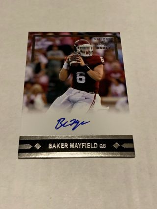 2018 Baker Mayfield Rookie Auto Leaf Ultimate Draft Gold Rookies