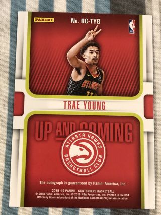 Trae Young Rookie Auto Card 96/199 Atlanta Hwks 3