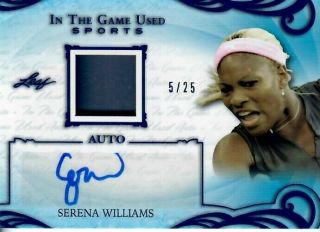 Serena Williams 2019 Leaf Itg In The Game Auto Jersey Relic 5/25