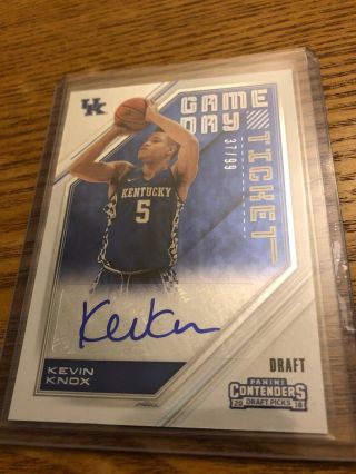 Kevin Knox 2018 - 19 Contenders Draft Picks Game Day Ticket Auto ’d/99 - Ny Knicks