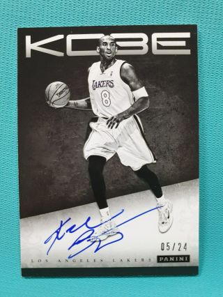 2012 - 13 Panini 24 Kobe Bryant 5/24 Auto Anthology Autograph La Lakers Legend Tf
