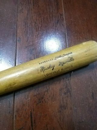 Vintage Louisville Slugger Little League Baseball Bat Mickey Mantle Model 125ll