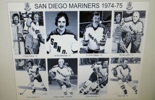 1974 - 75 San Diego Mariners Wha Photos 8x10 Lacroix Howell Rivers Wakely Ferguson