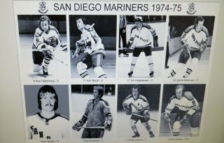 1974 - 75 San Diego Mariners WHA photos 8x10 Lacroix Howell Rivers Wakely Ferguson 2