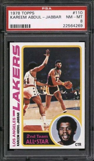 Psa 8 1978 - 79 Topps 110 Kareem Abdul - Jabbar Lakers Legend