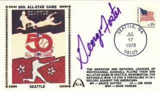 George Foster Autographed Signed First Day Cover Cincinnati Reds Sku 144398