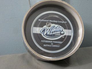 2008 Nhl Winter Classic Game Puck Pittsburgh Penguins Vs Buffalo Sabres