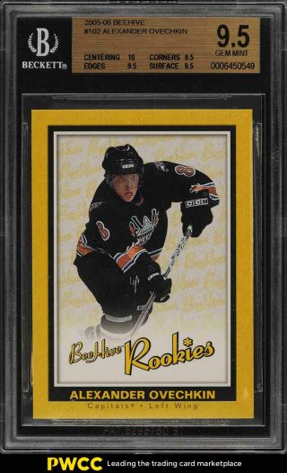 2005 Upper Deck Bee Hive Alexander Ovechkin Rookie Rc 102 Bgs 9.  5 Gem Mt (pwcc)