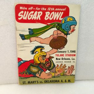 1946 Sugar Bowl Program St Mary 