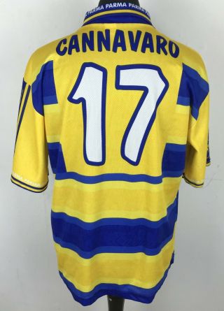 Cannavaro 17 Parma 1999/2000/2001 Home Football Shirt Men 