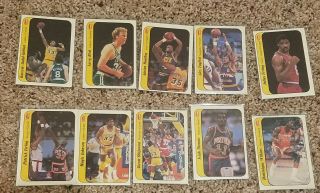 1986 Fleer Basketball Complete Set 131/132 no 57 w/10 Stickers PSA 9/8/7/6s NRMT 11