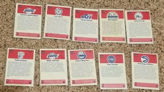 1986 Fleer Basketball Complete Set 131/132 no 57 w/10 Stickers PSA 9/8/7/6s NRMT 12