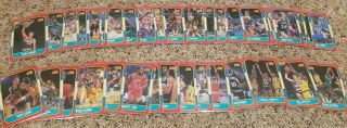 1986 Fleer Basketball Complete Set 131/132 no 57 w/10 Stickers PSA 9/8/7/6s NRMT 4